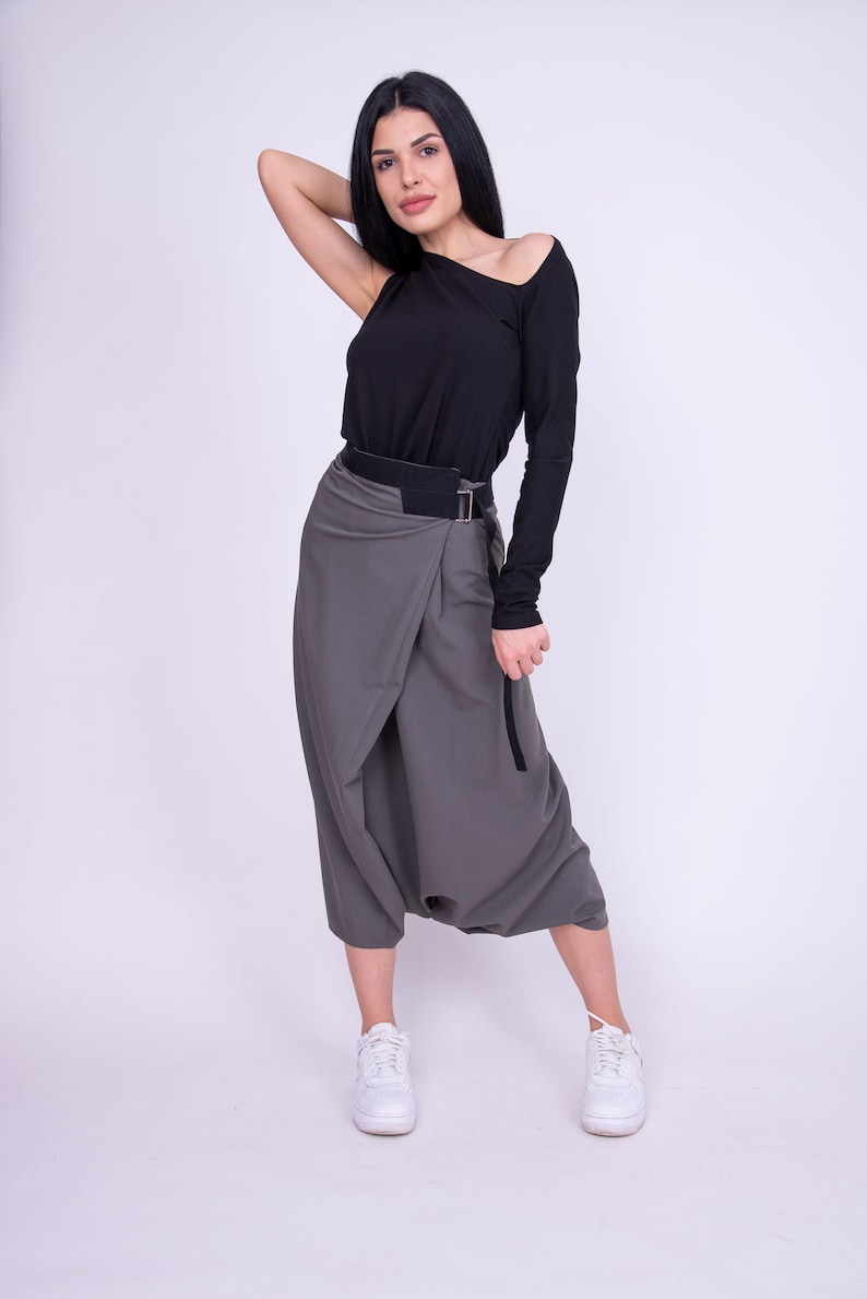 Harem Pants Women/Baggy Pants/Drop Crotch Pants/Harem Trousers/Tapered Pants/Wrap Pants/Casual Trousers/Cargo Pants/Women Harem Pants/AE255 image 1