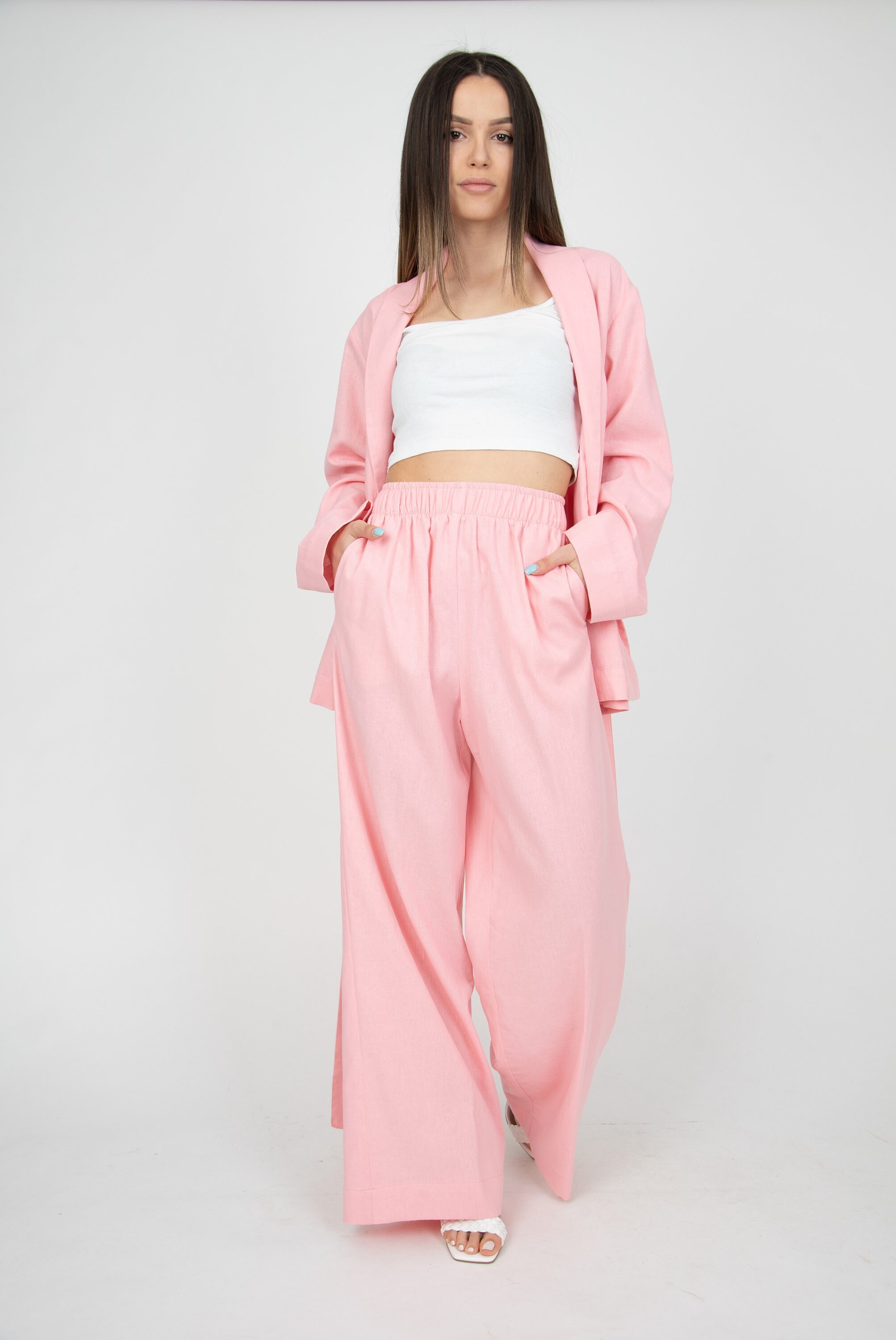 flowy linen pants