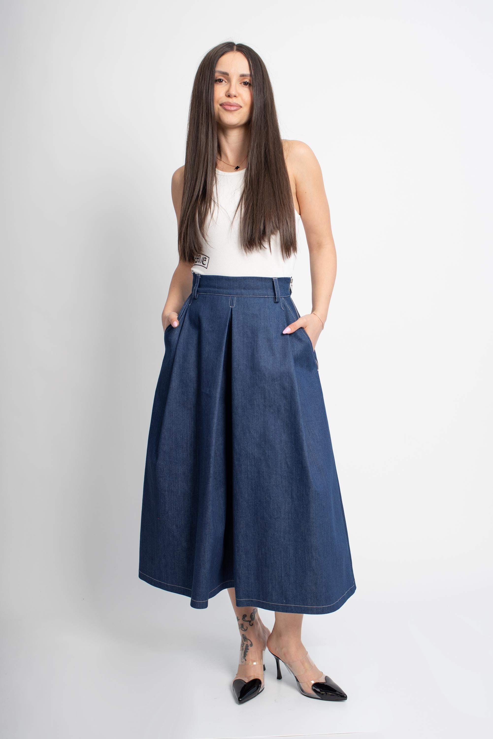 Jupe Femme Noire En Denim Topshop Brodée Fleurs - Taille UK 10 - Occasion Très Bon état - Style Mini