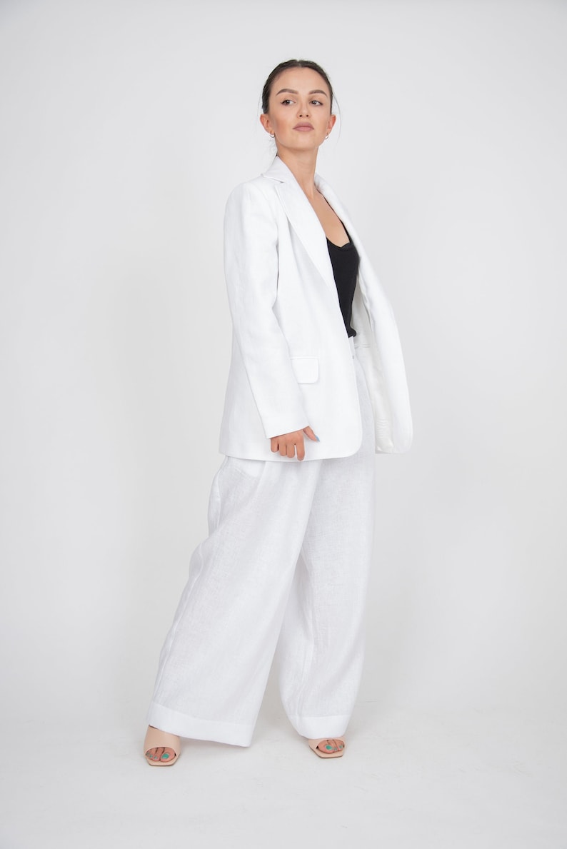 Linen Blazer Women/Flax Coat/Modern Coat/Linen Jacket Women/Linen Blazer/Flax Clothing/Women Blazer/Tweed Blazer Women/Handmade Linen/AE322 image 1