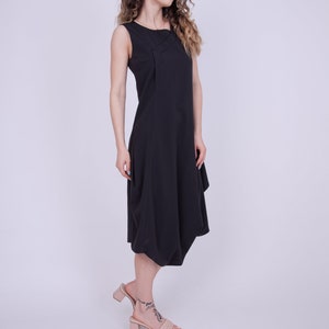 Asymmetric Dress/Halter Dress/Black Loose Dress/Cute Maxi Dress/Tank Dress/Draped Dress/Formal Dress/Wedding Dress Alternative/AE262 image 8