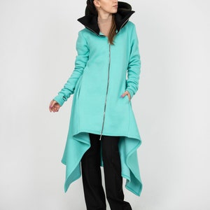Cute Oversize Sweatshirt/Colorful Oversized Coat/Loose Coat/Asymmetrical Sweatshirt/Warm Winter Jacket/Blanket Coat/Streetstyle Jacket/AE371 image 6