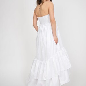 Taffeta Wedding Dress/Ruffle Wedding Dress/Unique Wedding Dress/Fairy Wedding Dress/Cute Wedding Dress/Asymmetric Dress/Bridesmaid/AE270 image 4
