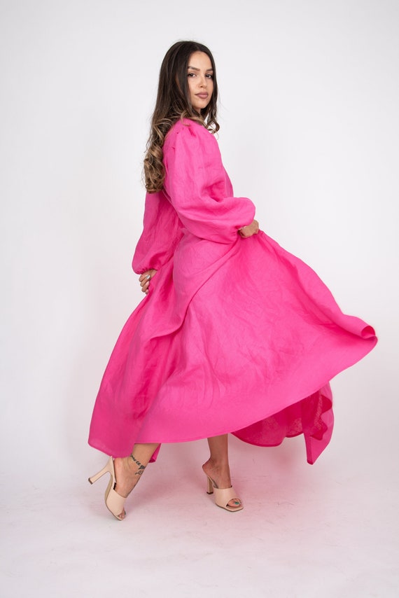 maxi dress a line for women Flowy Black Maxi Dress with Side Slits – Reistor main image 1