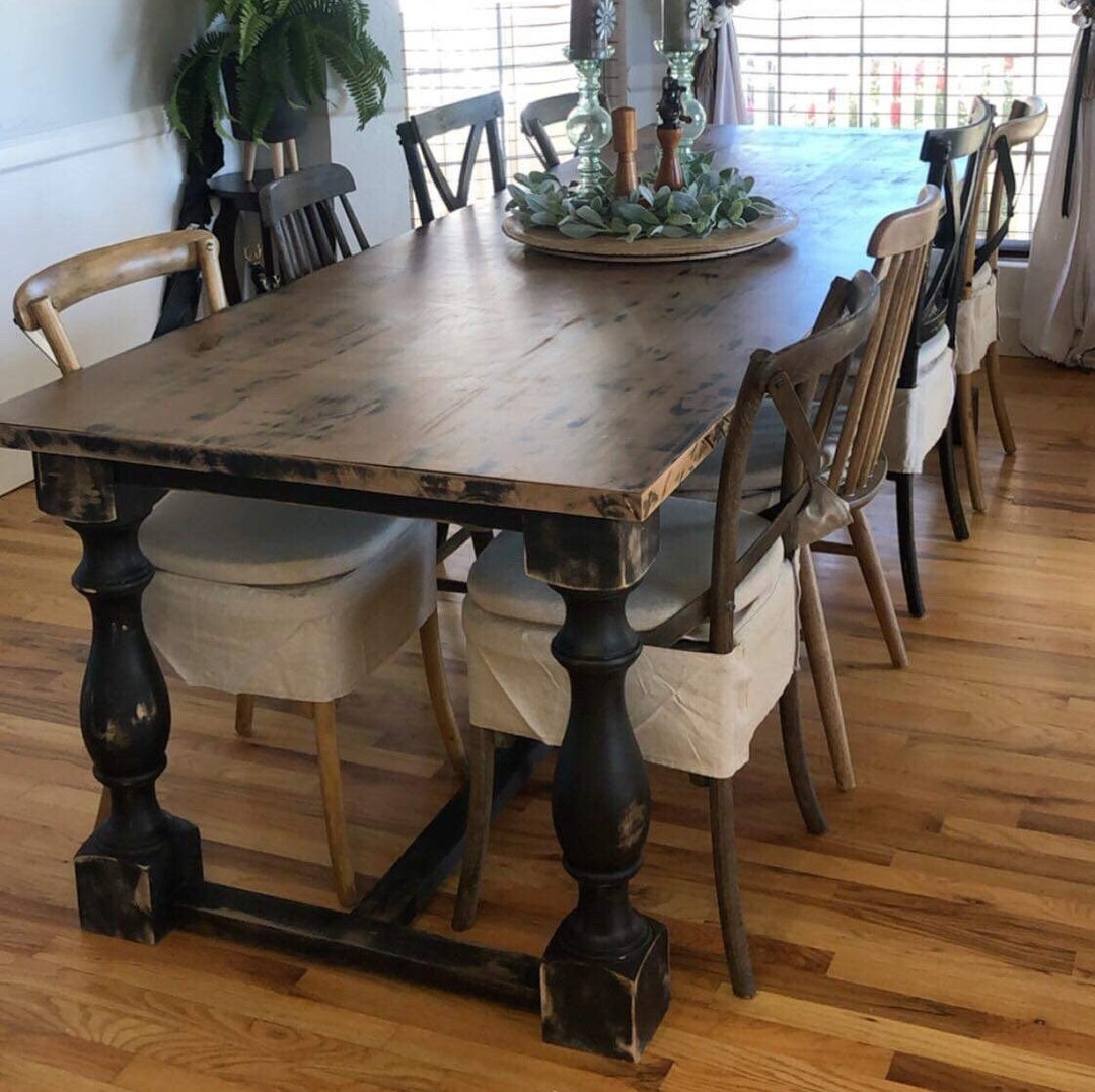 Solid Wood Dining Table - Etsy