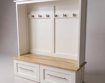 Halltree bench with drawers