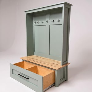 Storage bench optional coat topper available