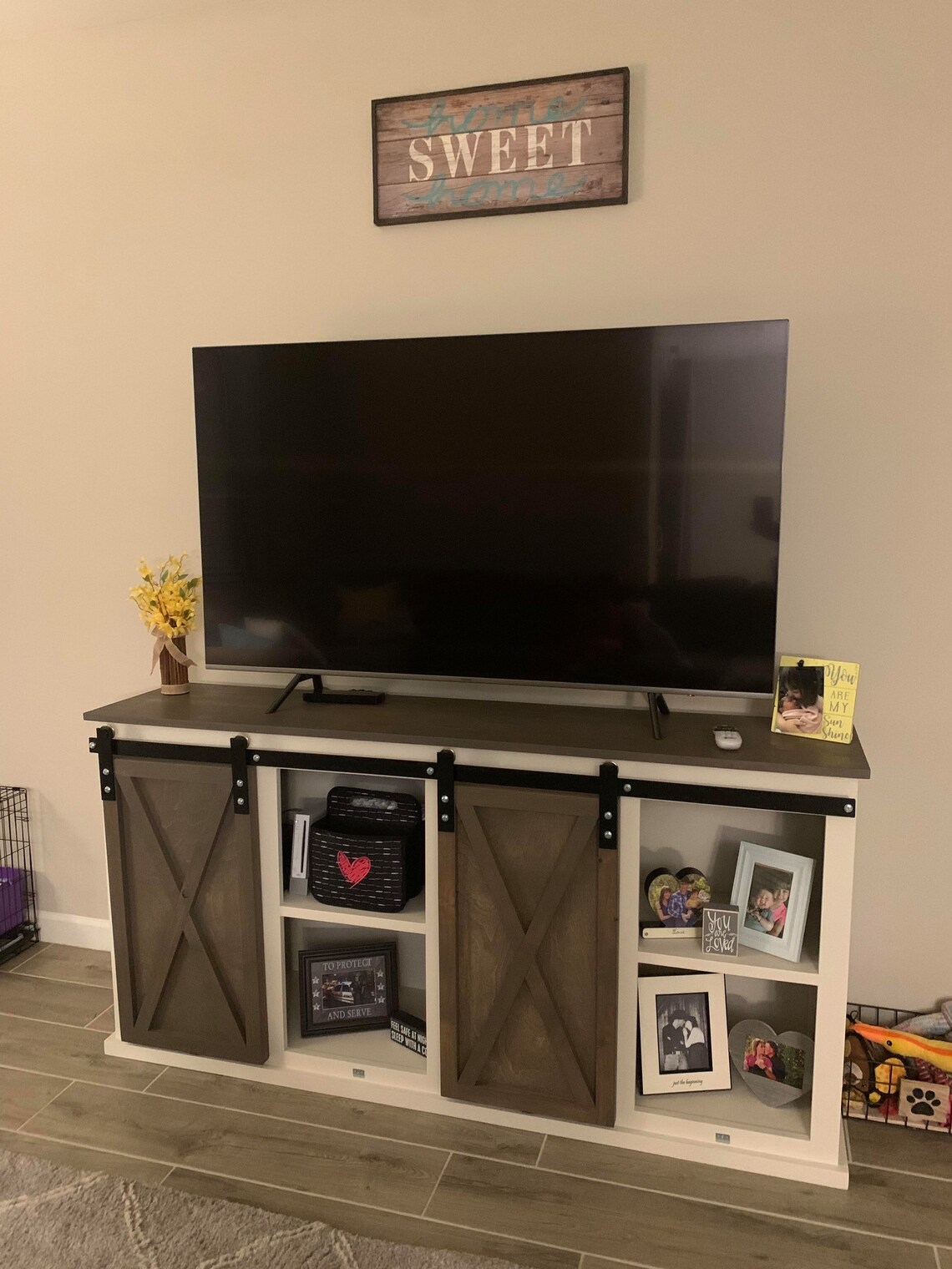 Built to Order Custom Barn Door Media Console Entertainment Etsy