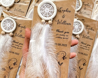 Dreamcatcher Baptism Favors, Christening Thank You Gift
