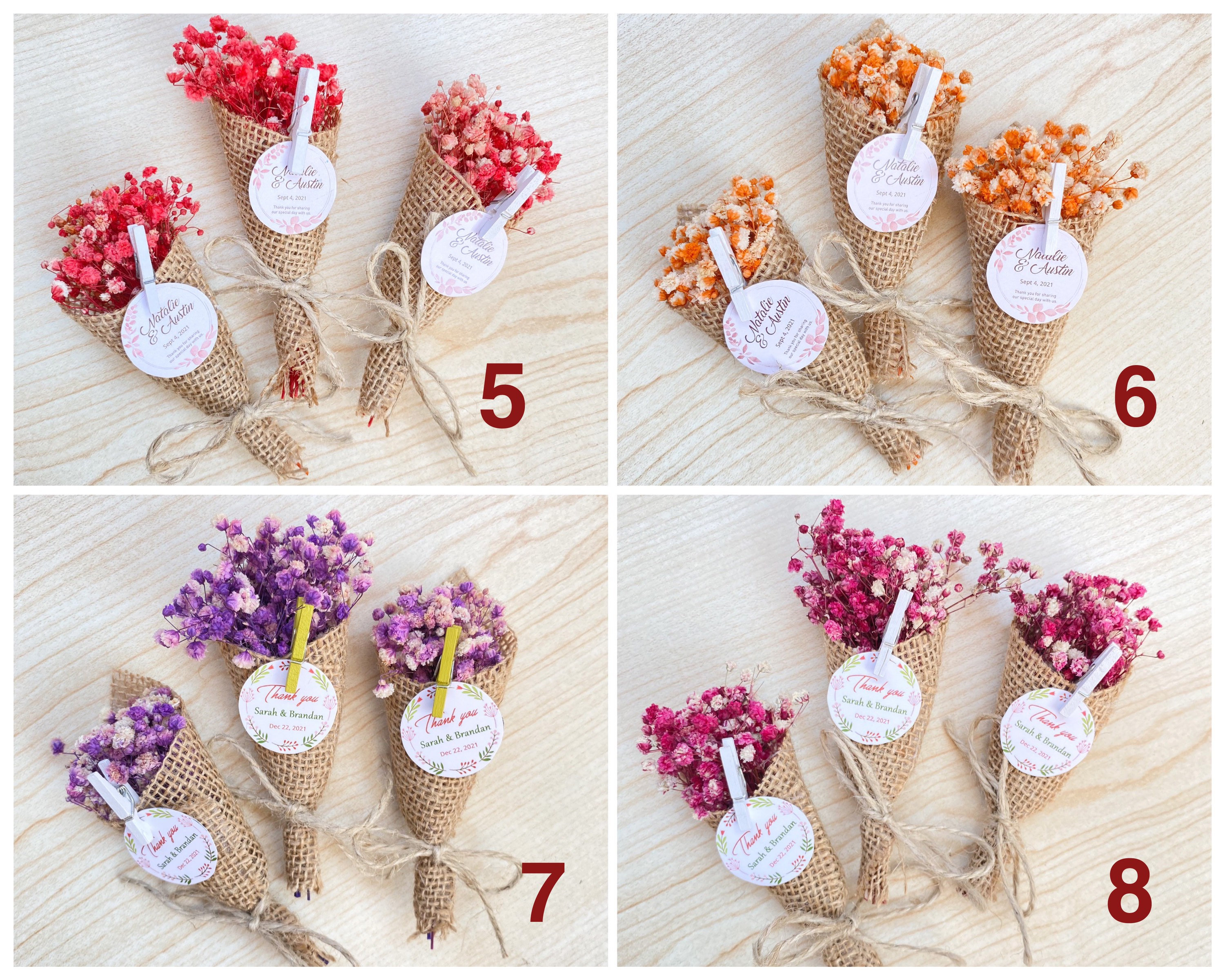 Personalized Wedding Favors for Guests Mini dried flower Etsy