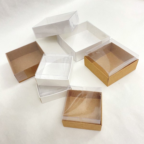 10 pcs Favors and gifts boxes, acetate favors box, engagement gift box, bulk craft boxes, wedding gift box, cardboard boxes