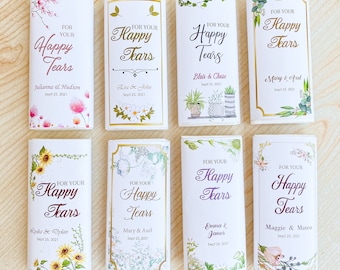 Fazzoletti personalizzati per matrimoni, perfetti per commuovere fino alle lacrime, bomboniere personalizzate (confezione da 50)