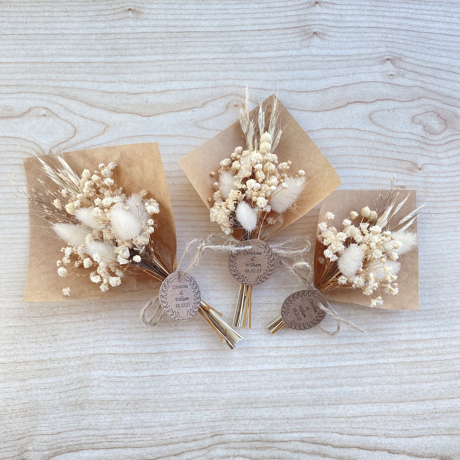 Mini bouquets de fleurs séchées faveurs de mariage pour les Etsy