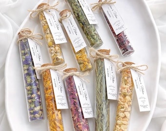 Personalized Herbal Tea Tubes | Wedding, Baby Shower, Birthday Favors