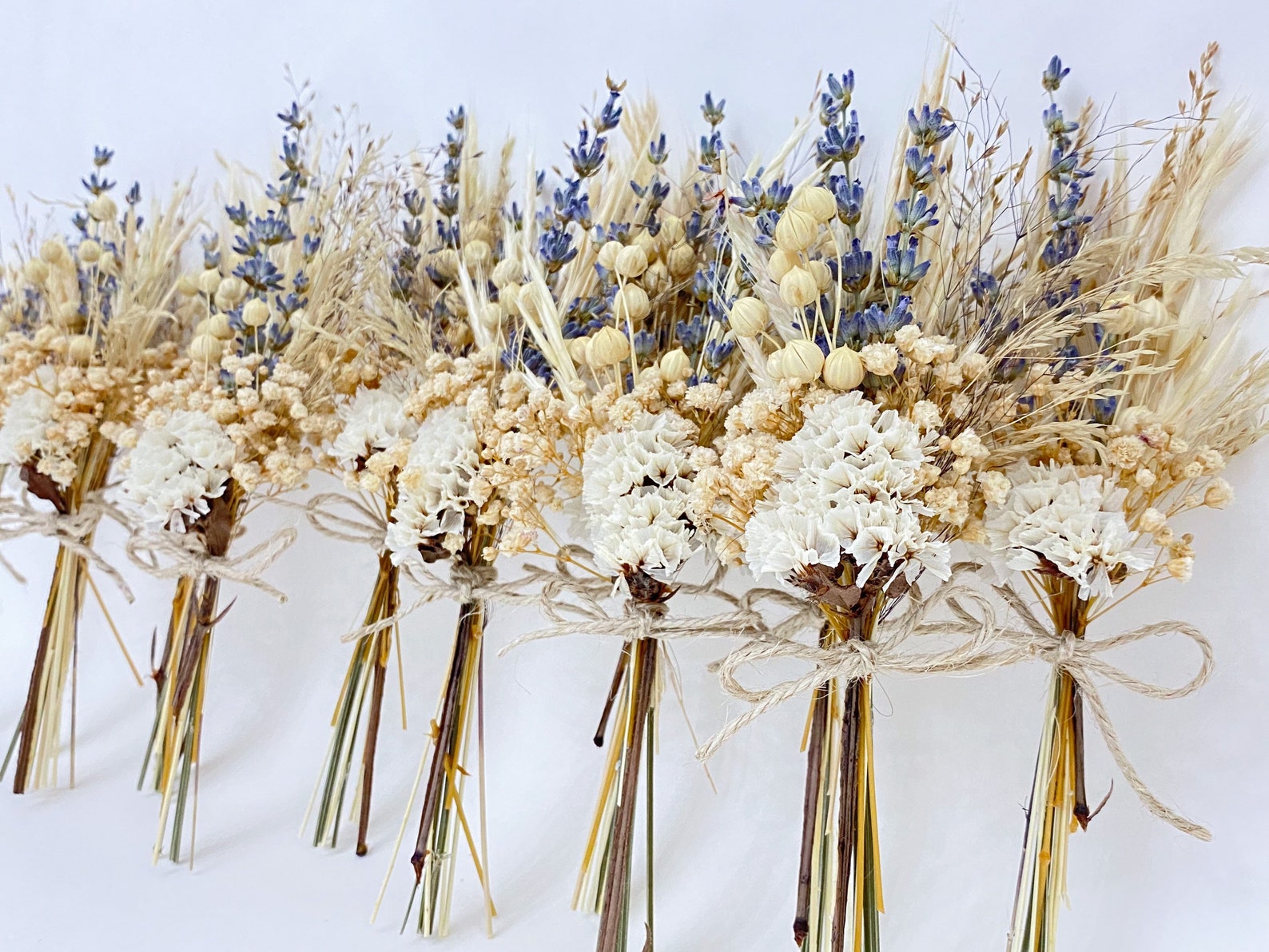 Mini Dried Flowers Bouquets Wedding Favors for Guest Rustic Etsy