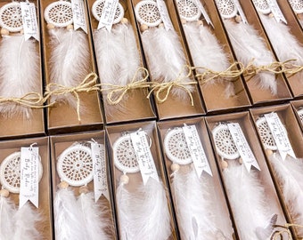 Mini Dreamcatcher Keychain Favors, Boho Wedding, Baby Shower, Party Favors