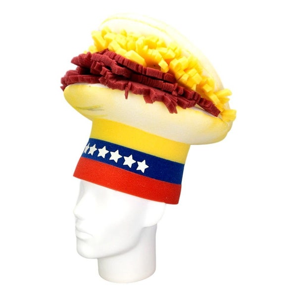 Foam Party Hats Arepa Venezuela Hat - Arepa Party Hat - Homemade Food Hat - Food Art Hat - Funny Food Gift - Venezuela Party Hat