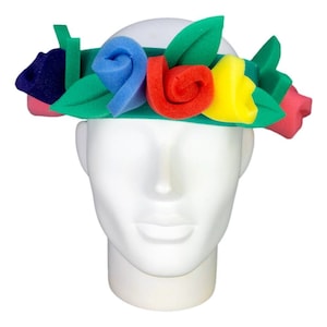 Foam Party Hats Small Roses Headband - Handmade Roses - Floral Headband - Fall Flower Crown - Floral Headpiece - Flower Girl Headband