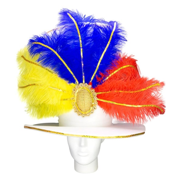 Foam Party Hats Venezuela Feathers Bride Hat - Bride Wedding Crown - Carnival Crown - Derby Crown - Cocktail Hat - Queen Feathers Crown