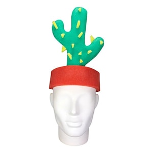 Fascia per capelli con cactus - Cappello con arte di cactus - Cappello con vasi di cactus - Cappello con arte murale di cactus - Cappello con ornamento di cactus - Cappello con decorazione di cactus - Cappello con pianta di cactus