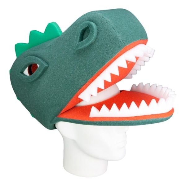 Sombreros de fiesta de espuma Sombrero de dinosaurio - Sombrero Dino hecho a mano - Sombrero de dinosaurio para niños y adultos -Sombrero de disfraz de dinosaurio - Sombrero de T-Rex - Sombrero de disfraz de Halloween