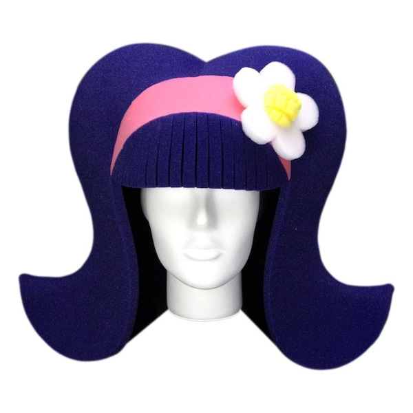 Foam Party Hats Foam Headband Wig - Photo Booth Props - Drag Queen Wig - Cosplay Wig - Wig with Flower - Party Favors