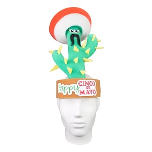 Cinco de Mayo Cactus Headband - Cappello d'arte Cactus - Cappello messicano - Cappello d'arte da parete Cactus - Cappello ornamentale Cactus - Cappello Decor Cactus