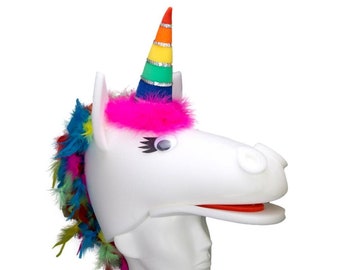 Foam Party Hats: Pride Unicorn Hat - Gay Pride Hat - LGBTQ Clothing Hat - LGBTQ Accessory Hat - LGBTQ Crazy Hat - Hora Loca Hat -Novelty Hat