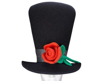 Foam Party Hats Rose Groom Hat - Wedding Roses Hat - Roses Top Hat - Groom Party Hat - Bachelor Party Hat