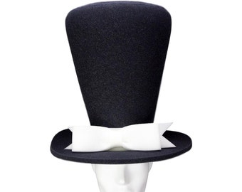 Chapeaux de fête en mousse Bow Tie Groom Hat - Mariage Bow Tie Top Hat - Groomsmen Party Hat - Engagement Party Hat - Père du marié Chapeau