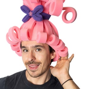 Foam Party Hats Pink Foam Wig - Cosplay Wigs - Wig for Women - Costume Wig - Dress Up Wig - Drag Queen Wig - Party Wig - Girls Wig