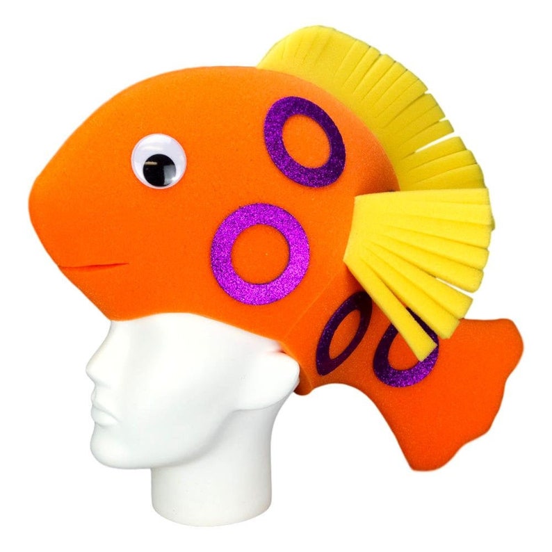 Foam Party Hats Fish With Circles Hat Nautical Deco Fish Etsy