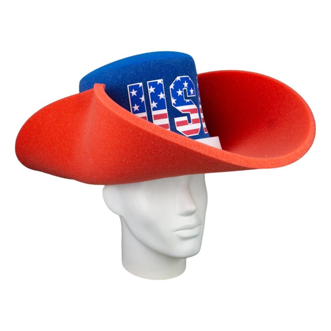 Foam Party Hats USA Patriotic Giant Cowboy Hat - 4th of July Hat ...