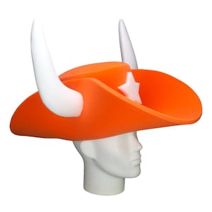 Cappelli da festa in schiuma con lunghe corna, cappello da cowboy gigante - cappello da cowboy vintage - cappello Dallas - cappello da festa western - cappello da cowboy per adulti - cappelli da 40 galloni