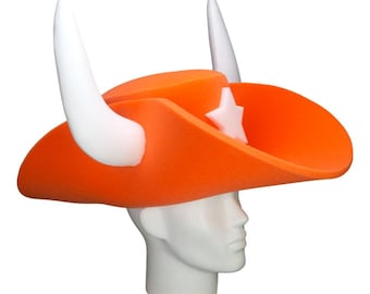 Foam Party Hats Long Horns Giant Cowboy Hat - Vintage Cowboy Hat - Dallas Hat - Western Party Hat - Cowboy Hat Adults - 40 Gallon Hats