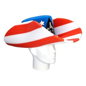 Sombreros de fiesta de espuma, sombrero de vaquero gigante de EE. UU., petróleo y gas - Sombrero de vaquero personalizado - Sombrero de vaquero para hombre - Sombrero del oeste - Sombrero de vaquero americano - Sombrero de 40 galones