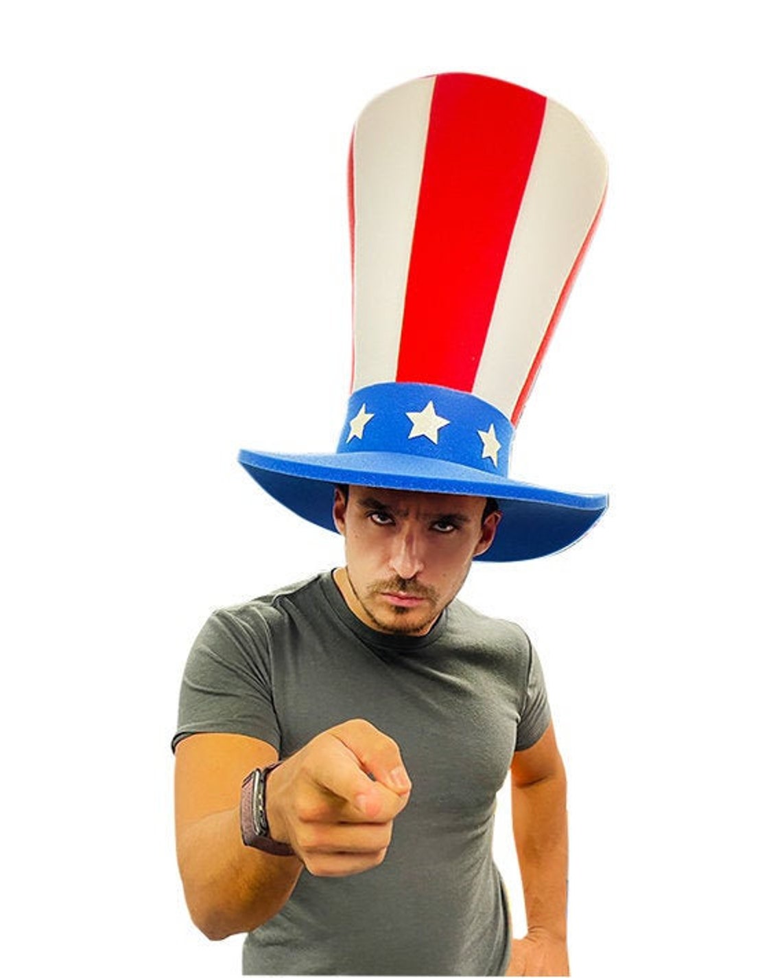 Foam Party Hats USA Wide Top Hat 4th of July Hat Patriotic Etsy