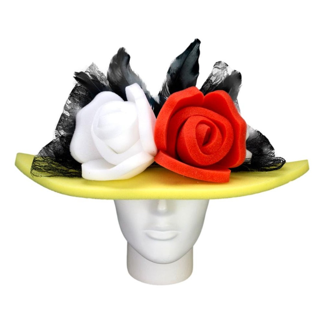 Foam Party Hats Vintage Wide Brim Hat Kentucky Derby Hat Etsy