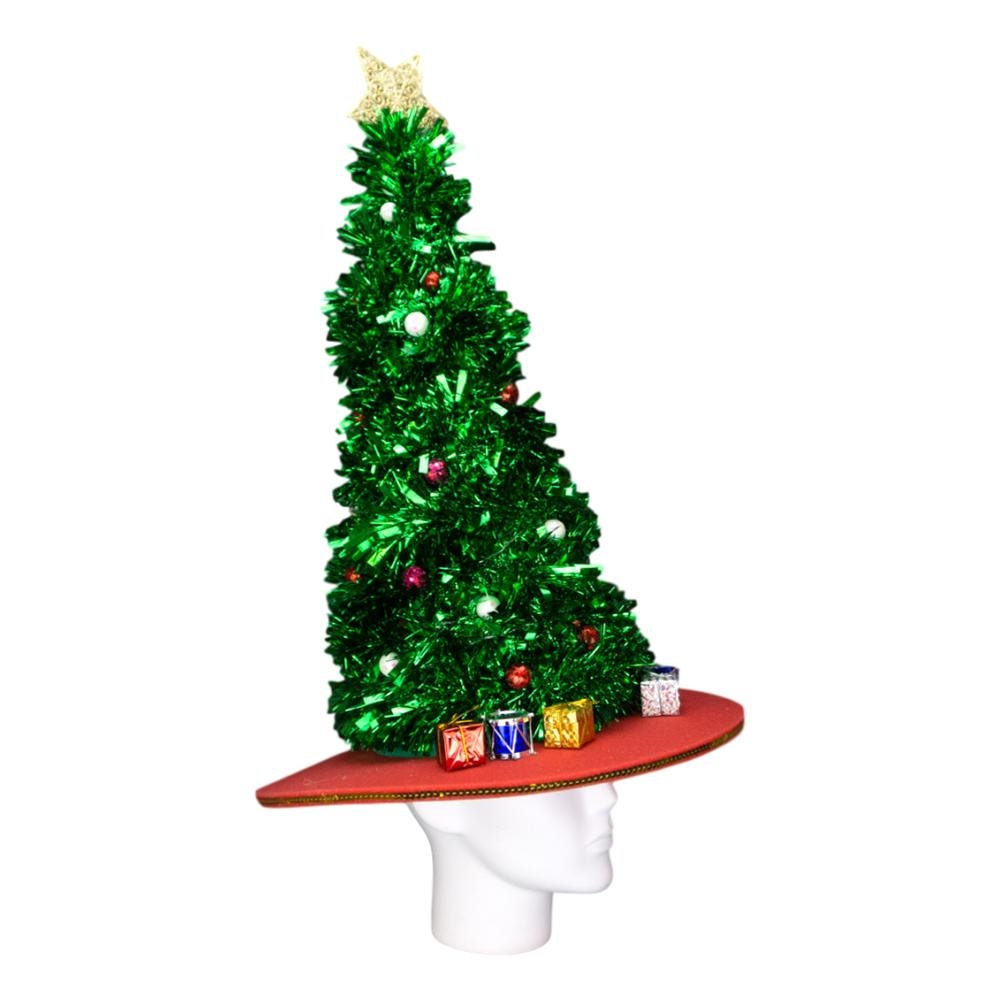 Chapeau De Sapin De Noël Avec étoile - Pour Adultes - Déguisement Drôle Fête - Tissu Non Tissé Vert
