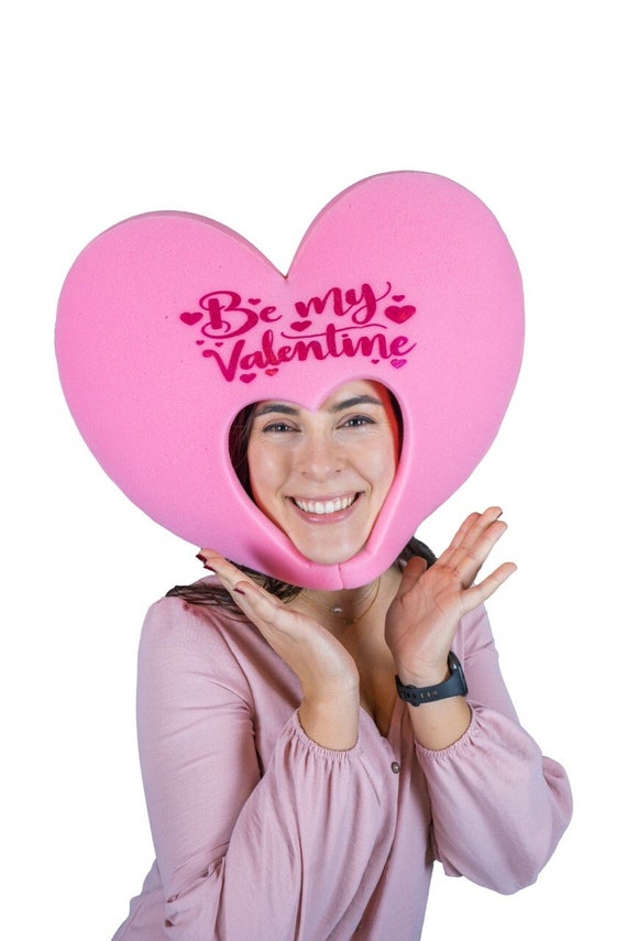 Foam Party Hats Pink Heart Valentines 