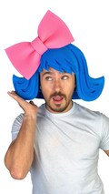 Foam Party Hats Wig with Large Bow - Cosplay Wigs - Drag Queen Wig - Party Favors - Photobooth Props - Party Wig - Wig birthday Gift