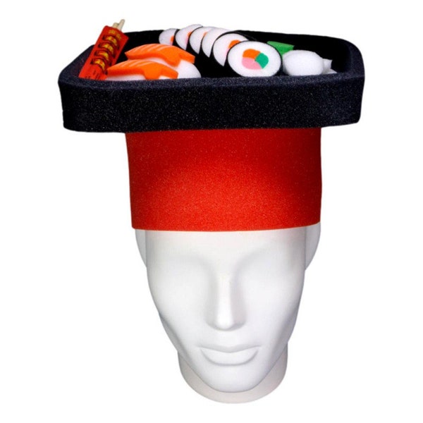 Foam Party Hats Sushi Box Hat - Sushi Headband - Foodie Gift Headband - Sushi Party Hat - Food Art Headband - Sea Food Headband