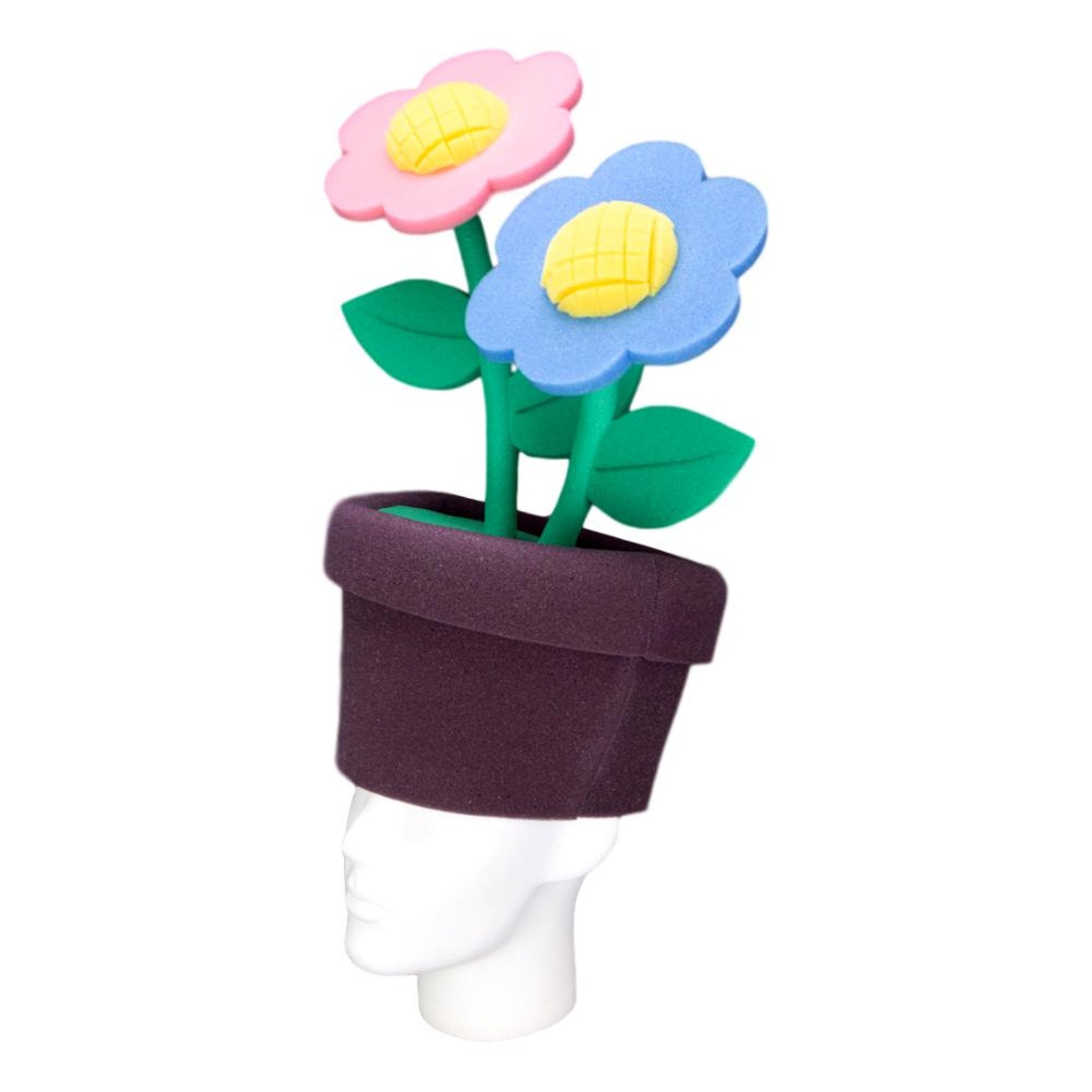 Foam Party Hats Flower Pot Hat Plant Pot Hat Custom Flower Etsy