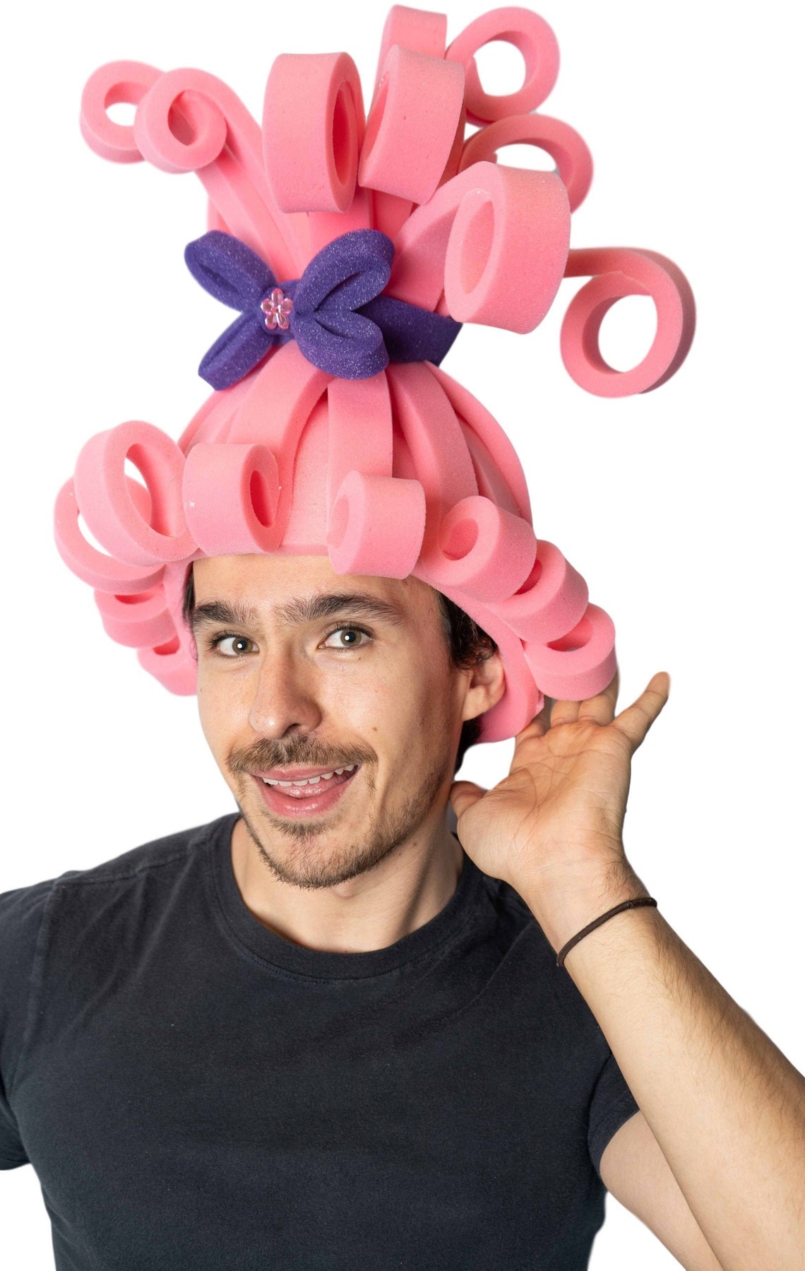 Shark Tank Crazy Foam Hats Crazy Hair Foam Wig With Giant Bow