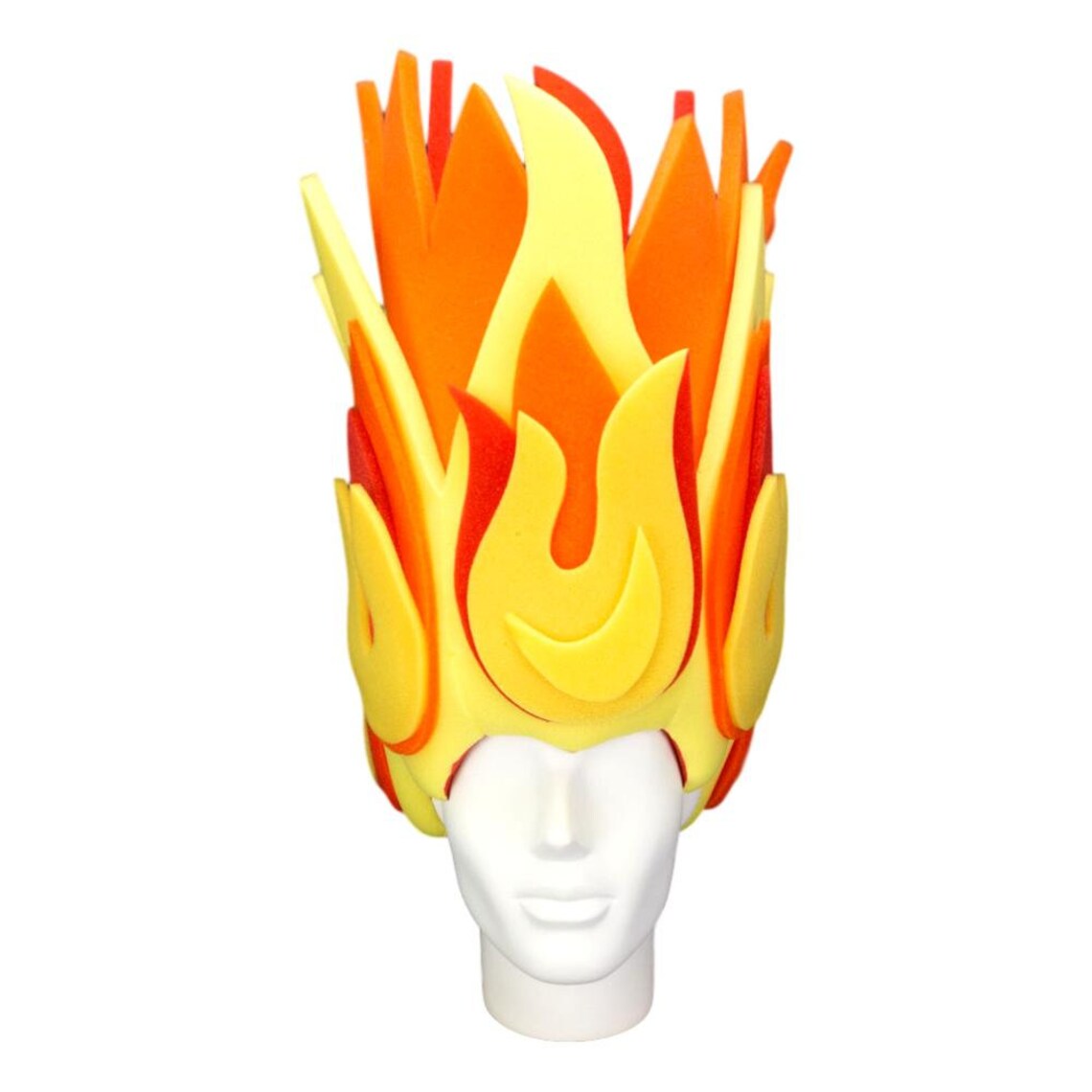 Foam Party Hats Foam Flames Wig Anime Wig Orange Fire Wig Etsy