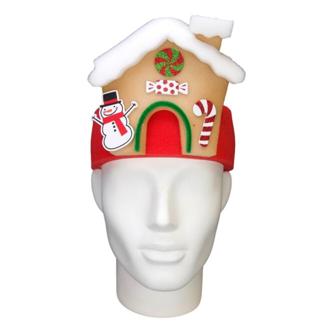Foam Party Hats Christmas Gingerbread Headband Santa Claus Hat
