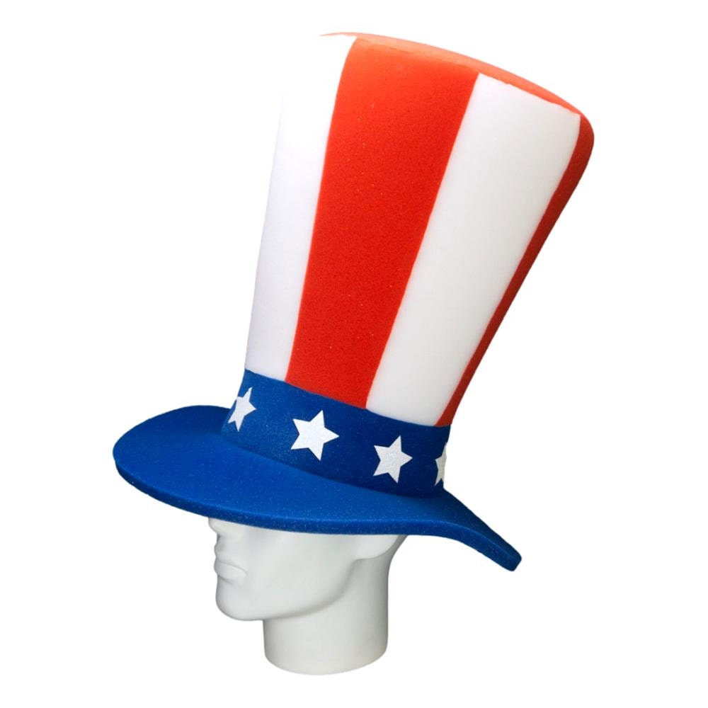 2 Pcs Uncle Sam Top Hats 4th of July Party Hats American Flag Sequin Stars  Hats Uncle Sam Costume Patriotic Party Accessories Favors Supplies for Men