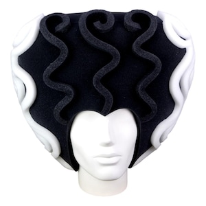 Foam Party Hats Bride of Frankenstein Wig - Horror Party Wig - Halloween Wig - Frankenstein Party Wig - Spooky Girl Wig - Photo booth props
