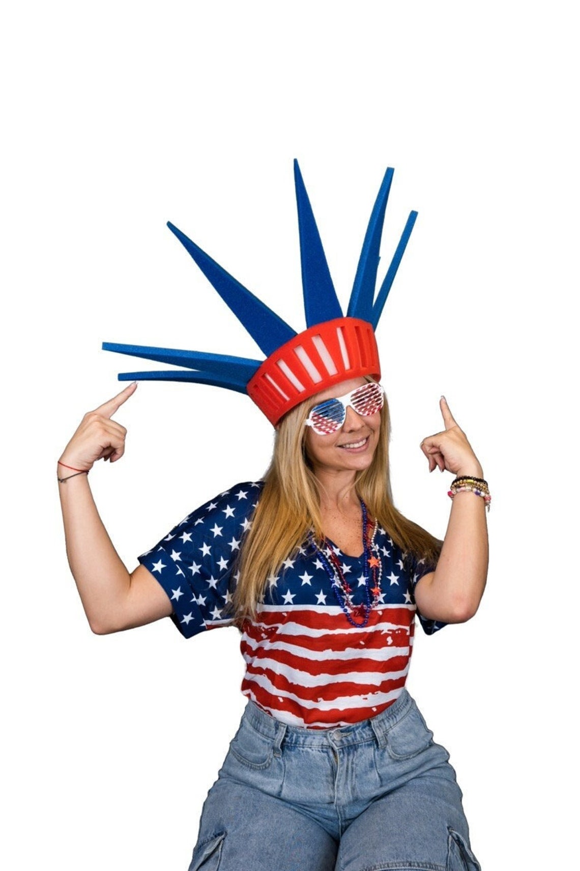 Foam Party Hats: Funny Silly Men & Women Patriotic USA Top - Etsy