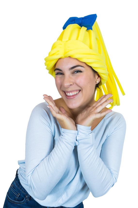 Crazy Hair Foam Wig With Giant Bow Crazy Party Hat For Adults